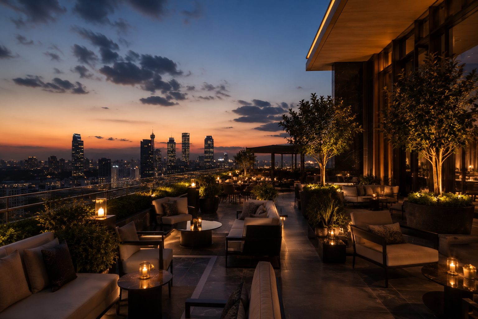 Premium hotel terrace